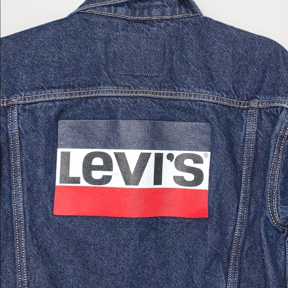 LEVI'S Logo Trucker Logo Denim jacket HOST PICK🎉🎊 - Picture 8 of 9